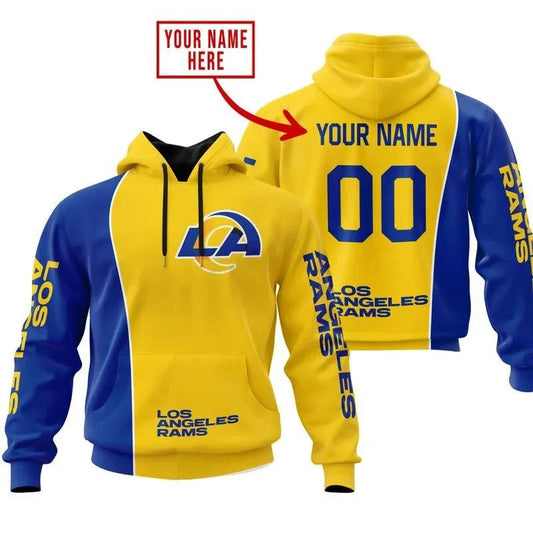 Los Angeles Rams Personalized Hoodie, NFL Hoodie Moonbestprint