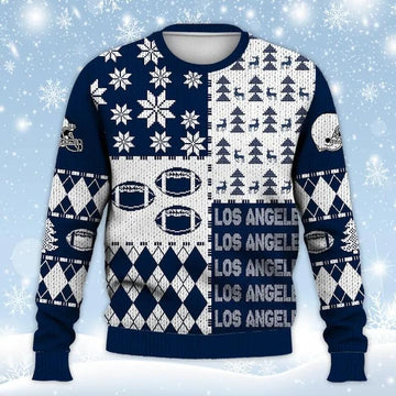 Los Angeles Rams Ugly Sweater Christmas, NFL Christmas Sweater Moonbestprint