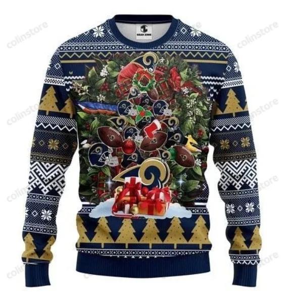 Los Angeles Rams Unisex Xmas Gift Ugly Christmas Sweater, NFL Christmas Sweater Moonbestprint