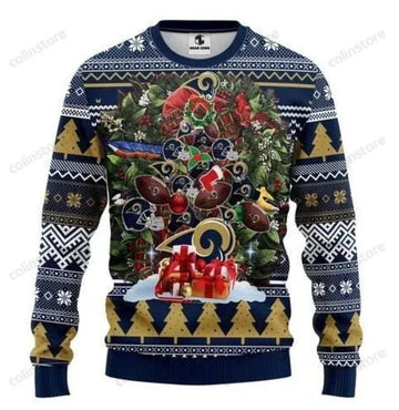 Los Angeles Rams Unisex Xmas Gift Ugly Christmas Sweater, NFL Christmas Sweater Moonbestprint