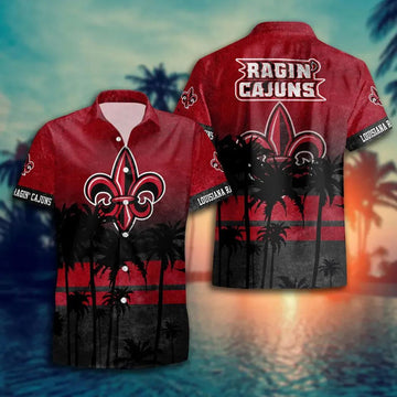 Louisiana Ragin Cajuns Style Hot Trending Summer Aloha Hawaiian Shirt, NCAA Hawaiian Shirt Moonbestprint