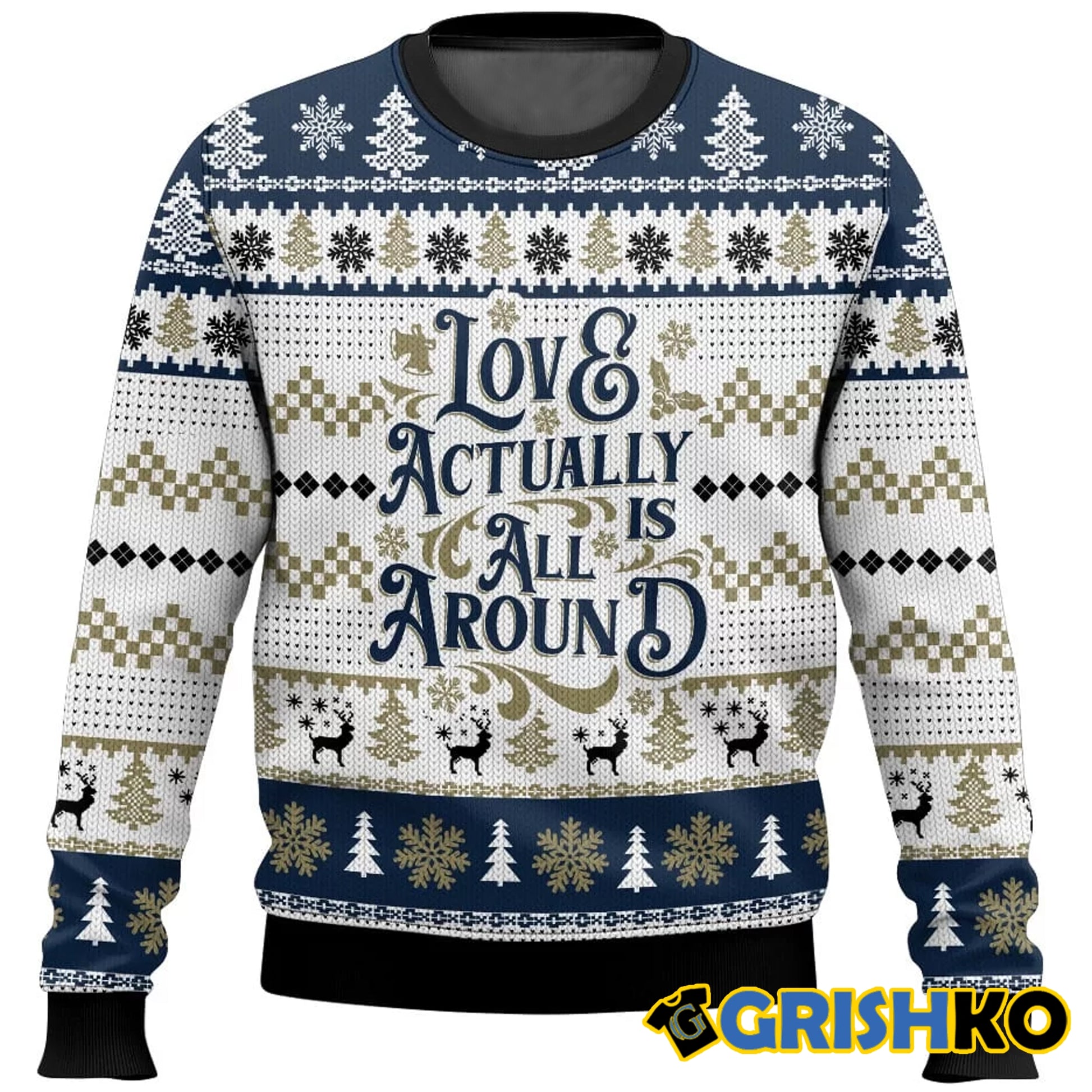 Love Actually is All Around Love Actually Ugly Sweater - Moonbestprint