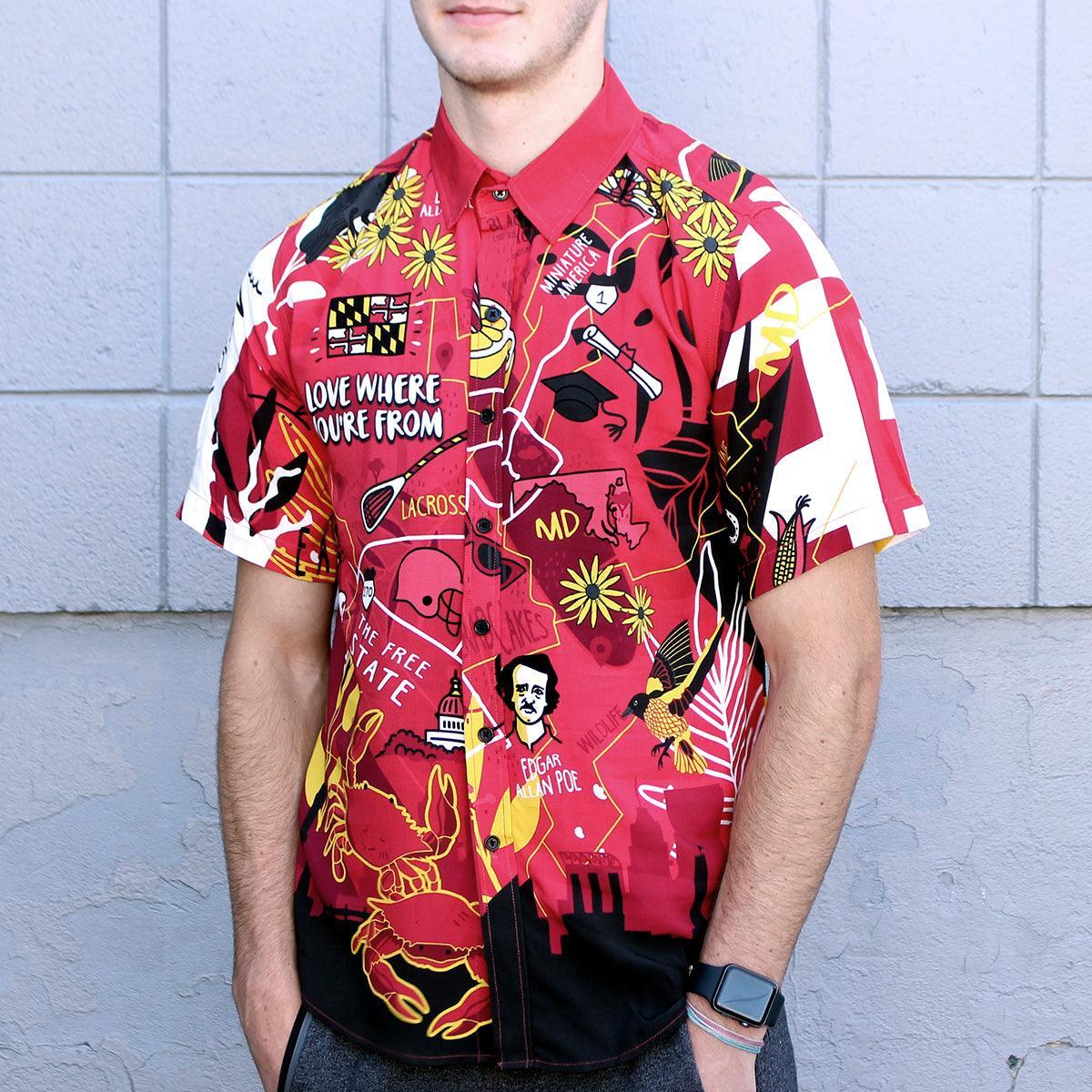 Love Where You're From (Red) / Hawaiian Shirt – Moonbestprint