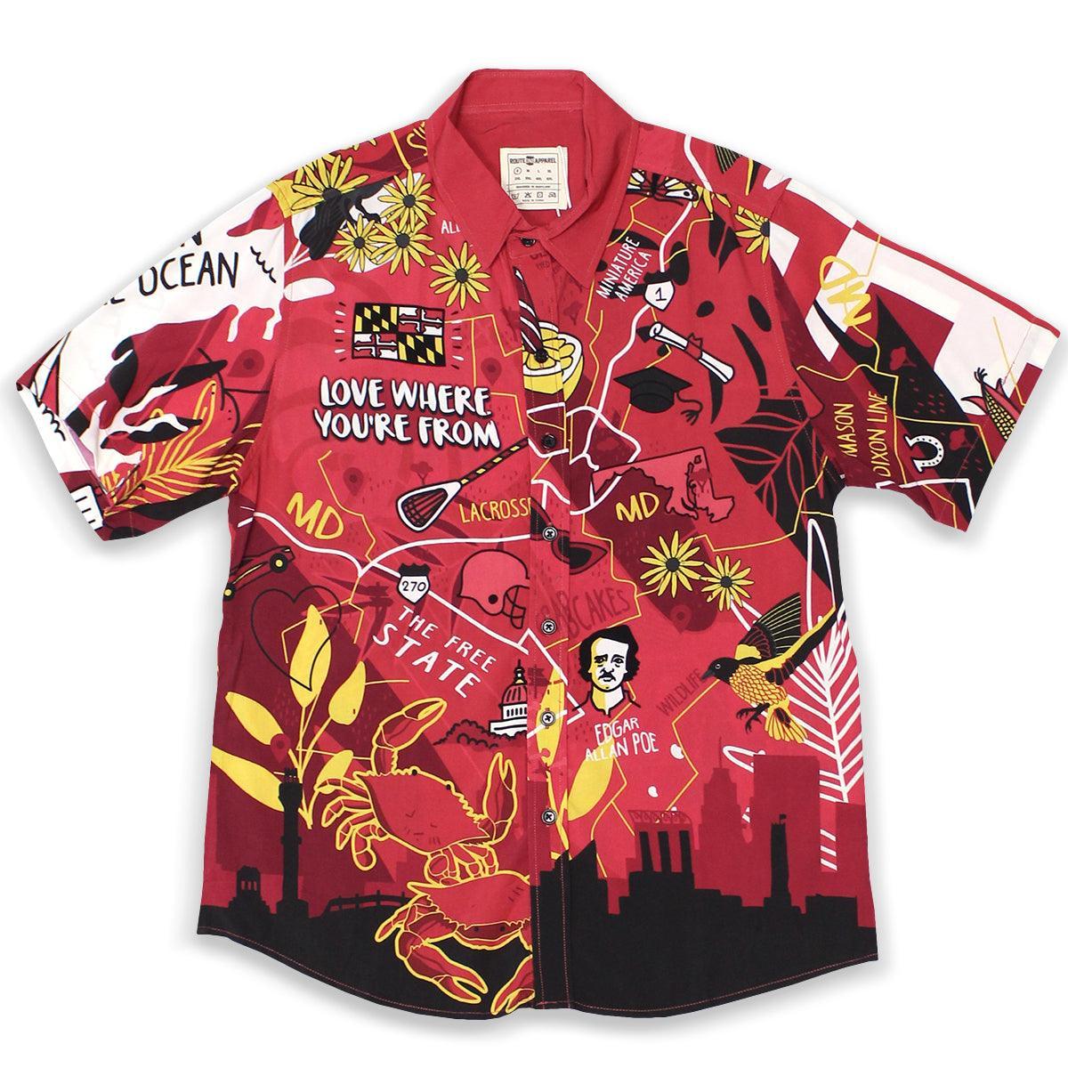 Love Where You're From (Red) / Hawaiian Shirt – Moonbestprint