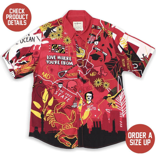 Love Where You're From (Red) / Hawaiian Shirt - Moonbestprint