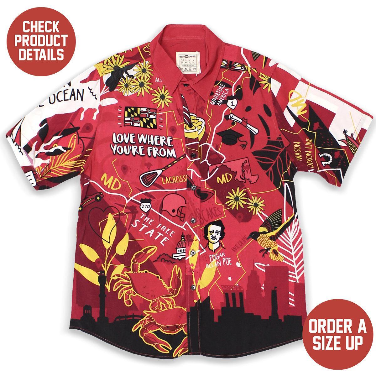 Love Where You're From (Red) / Hawaiian Shirt – Moonbestprint