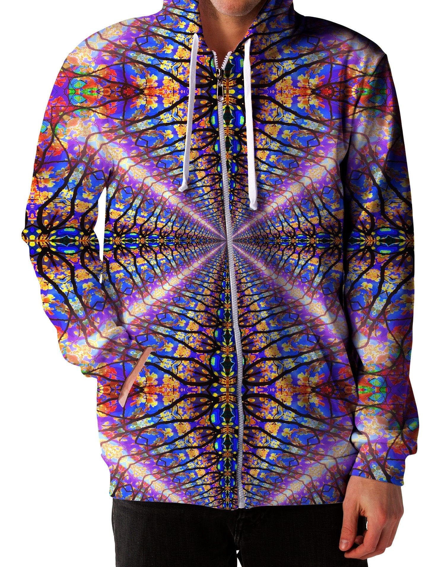 Color Tunnel Unisex Zip-Up Hoodie -Moonbestprint