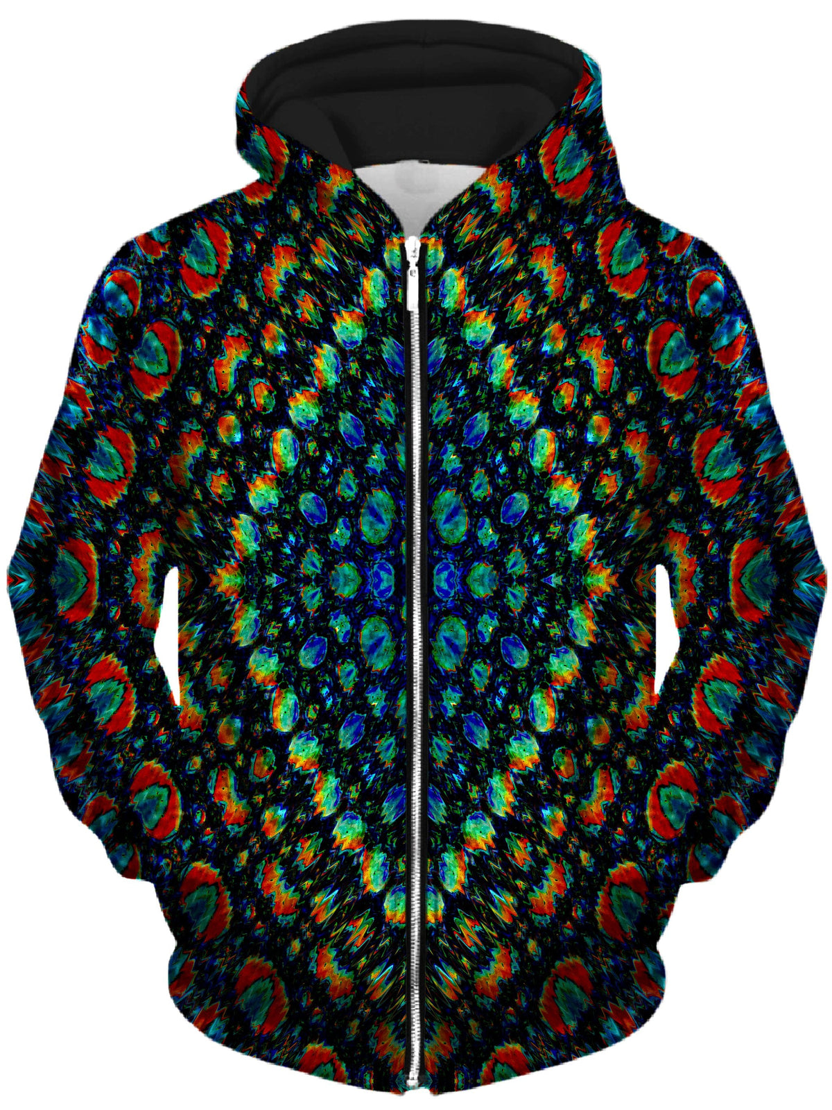 Oil Mosaic Unisex Zip-Up Hoodie -Moonbestprint