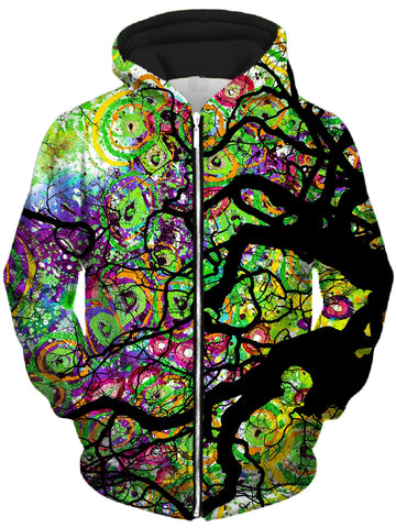 Radial Roots Unisex Zip-Up Hoodie -Moonbestprint