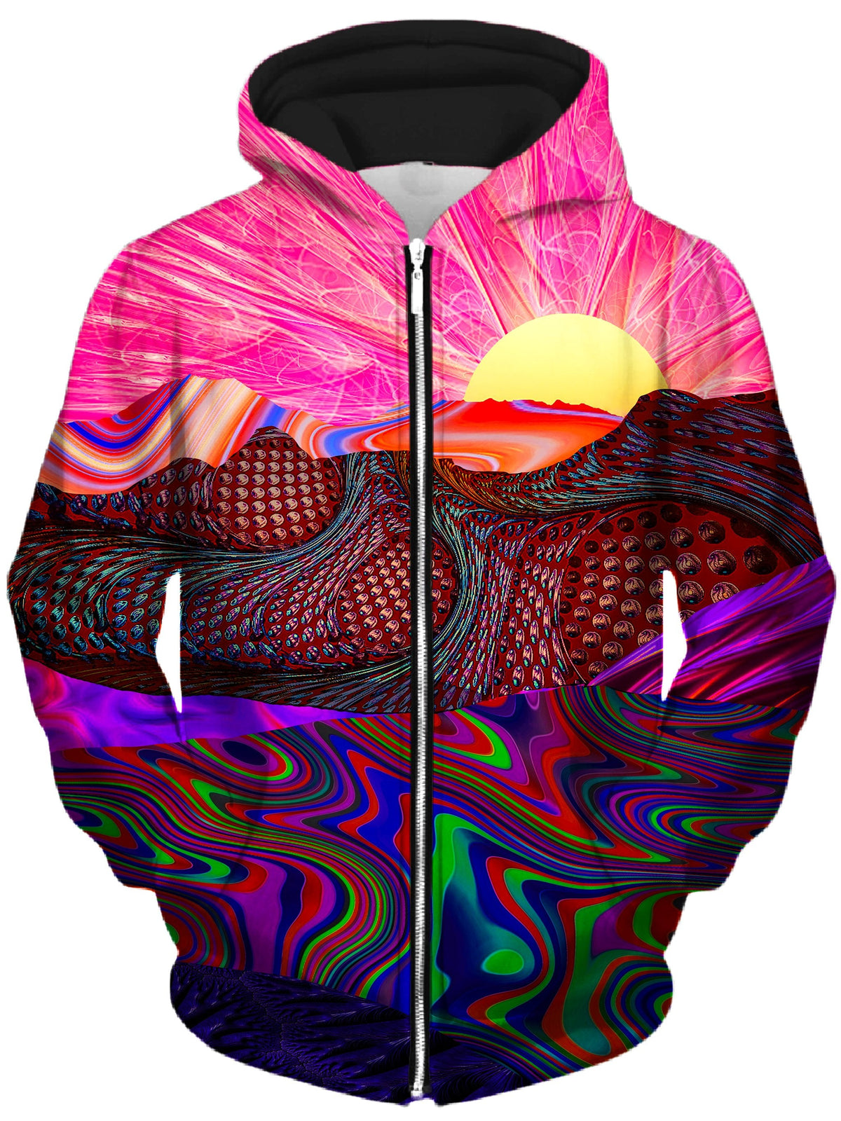 Trippy Trek Unisex Zip-Up Hoodie -Moonbestprint