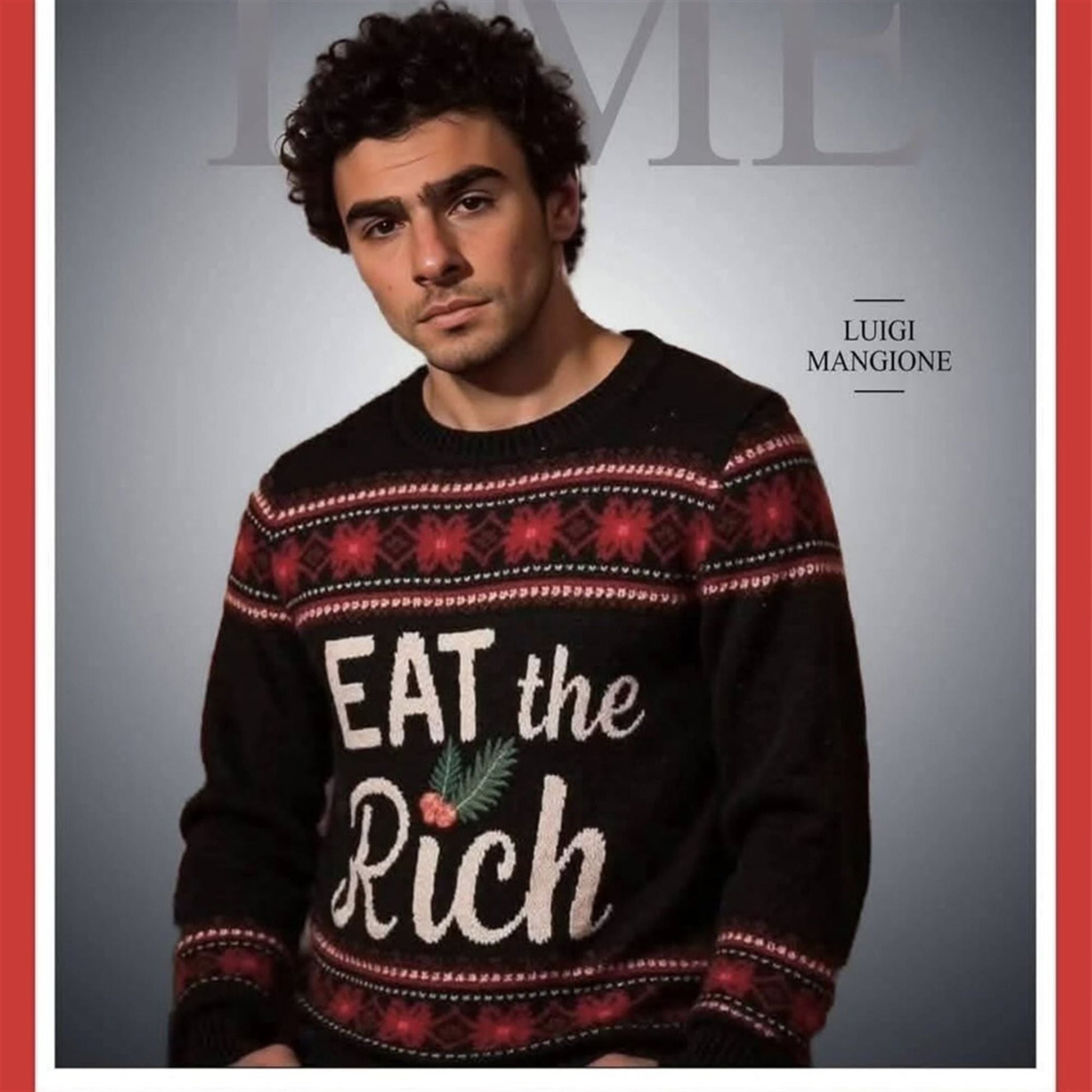 Luigi Mangione Eat The Rich Ugly Sweater - Moonbestprint