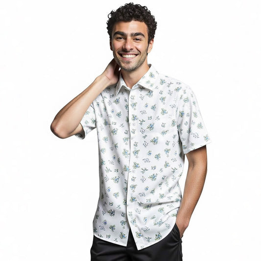 Luigi Mangione Model Floral Shirt Moonbestprint