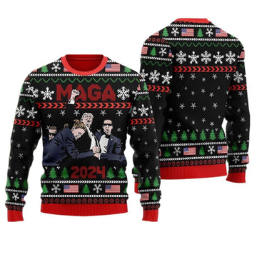 MAGA 2024 Ugly Christmas Sweater - Moonbestprint