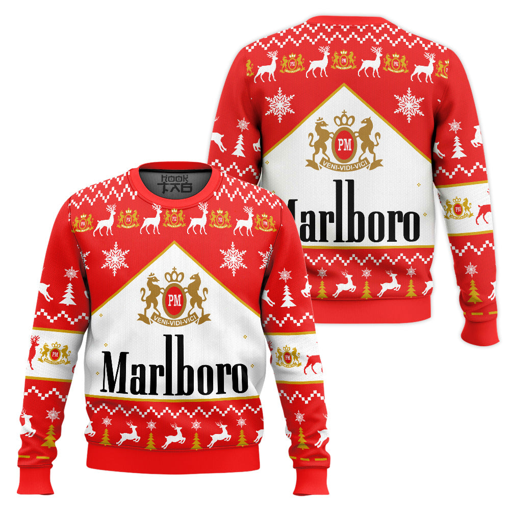 Marlboro Menthol Black Cigarettes Ugly Christmas Sweater – Moonbestprint