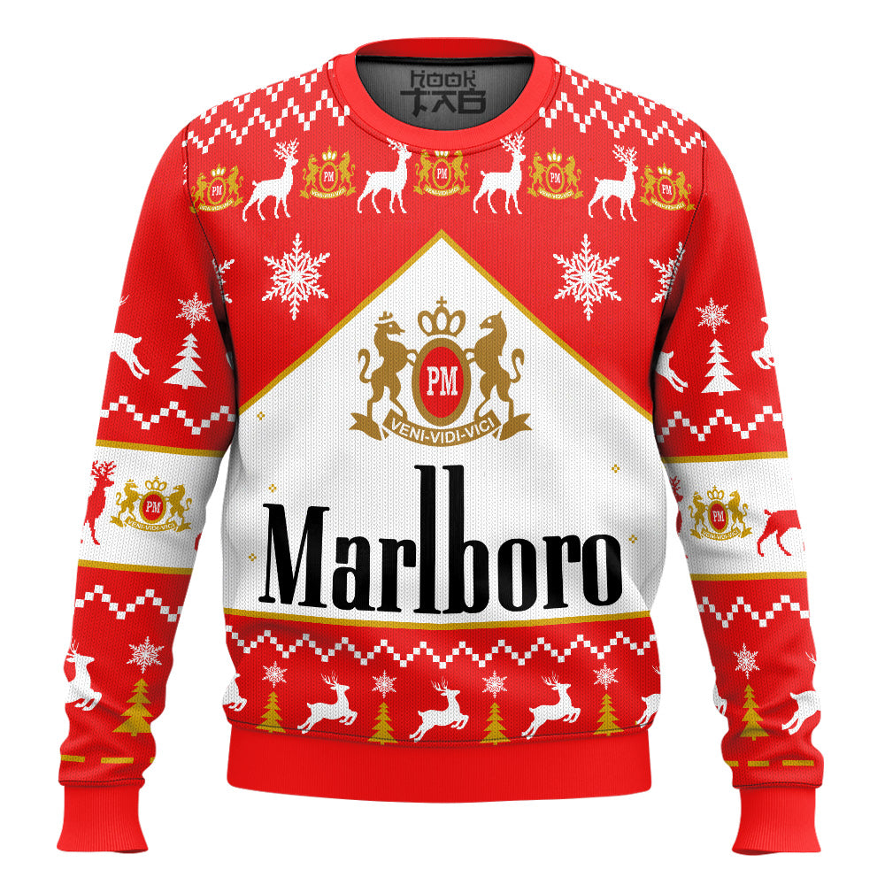 Marlboro Menthol Black Cigarettes Ugly Christmas Sweater – Moonbestprint