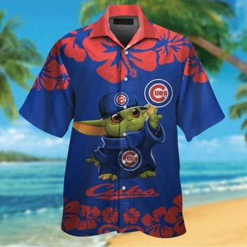 MLB Chicago Cubs & Baby Yoda Hawaiian Shirt, MLB Hawaiian Shirt Moonbestprint