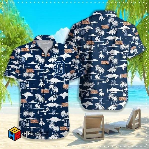 MLB Detroit Tigers Special Design For Summer 3D Hawaiian Shirt, MLB Hawaiian Shirt Moonbestprint