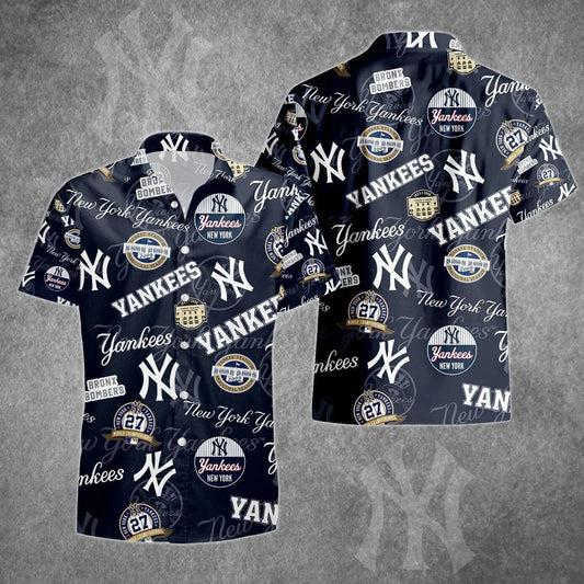 MLB New York Yankees Baseball Floral Aloha Hawaiian Shirt Summer Vacation, Hawaiian Shirts For Men Moonbestprint