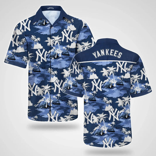 MLB New York Yankees Hawaiian Shirt, MLB Aloha Shirt For Men Moonbestprint