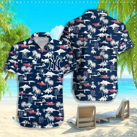 MLB New York Yankees Special Design For Summer 3D Hawaiian Shirt, MLB Hawaiian Shirt Moonbestprint