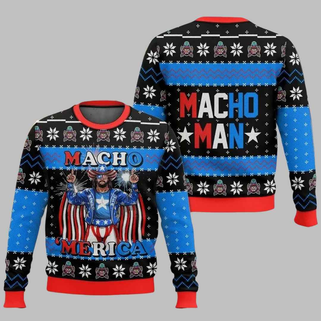 Macho Merica Ugly Christmas Sweater – Moonbestprint