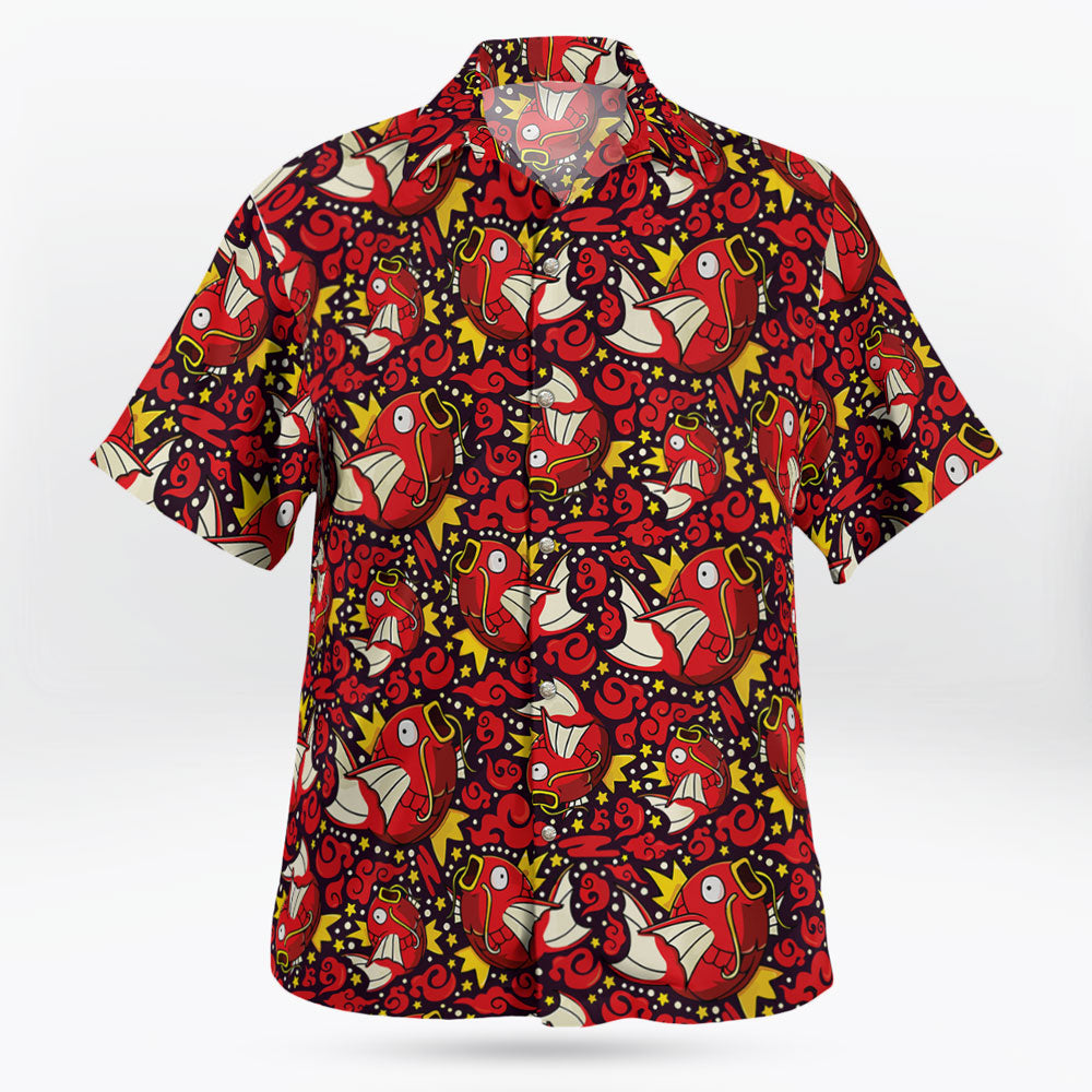 Tropi Pokemon Magikarp Button Up Red Hawaiian Shirt – Moonbestprint