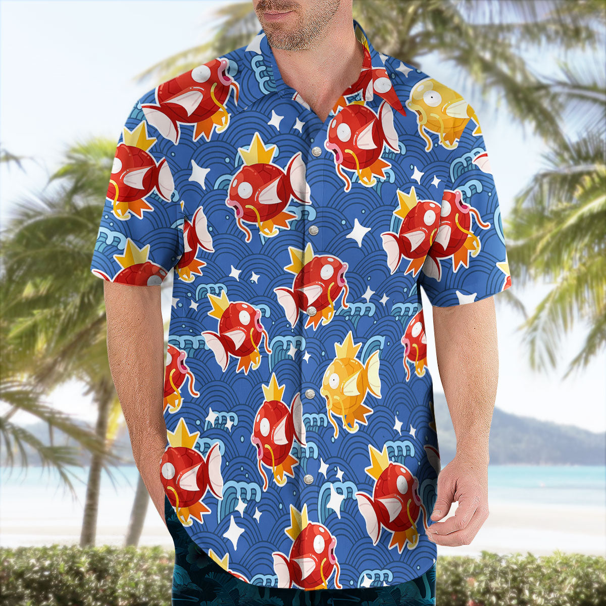 Magikarp Pokemon Hawaiian Shirt Shiny Tropical Aloha Shirt – Moonbestprint