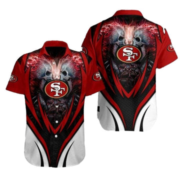 Majestic 49ers Phoenix Fire Hawaiian Shirt - Moonbestprint