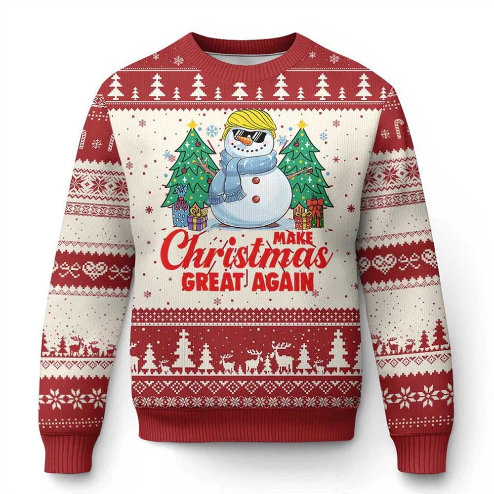 Make Christmas Great Again Ugly Christmas Sweater - Moonbestprint