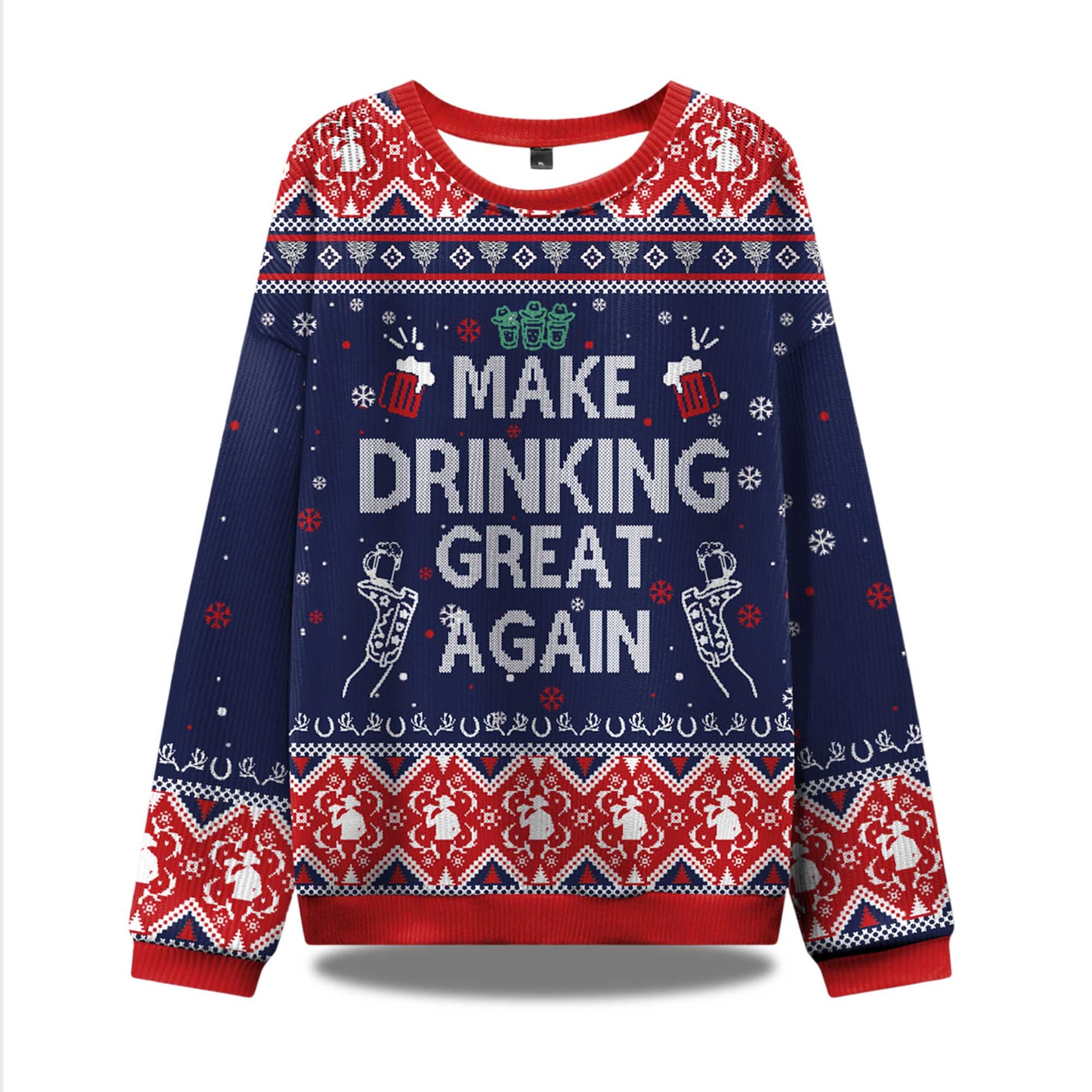 2026 Make Drinking Great Again Ugly Christmas Sweater Moonbestprint