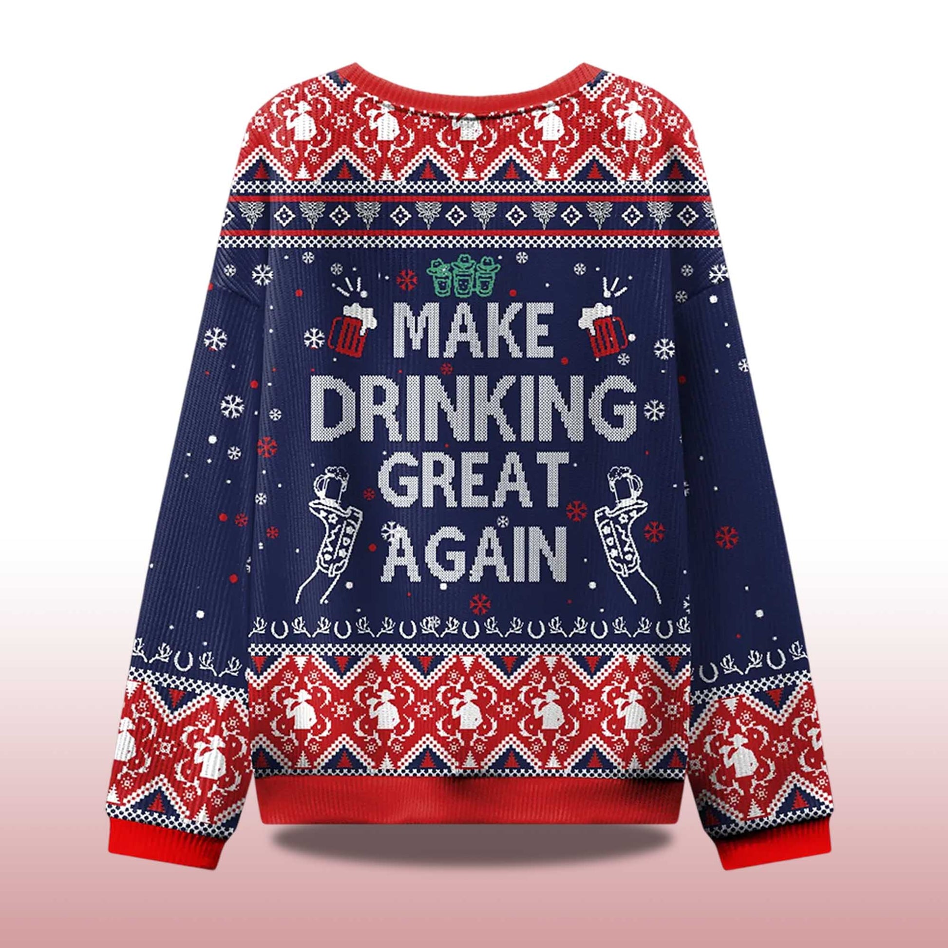 2026 Make Drinking Great Again Ugly Christmas Sweater Moonbestprint