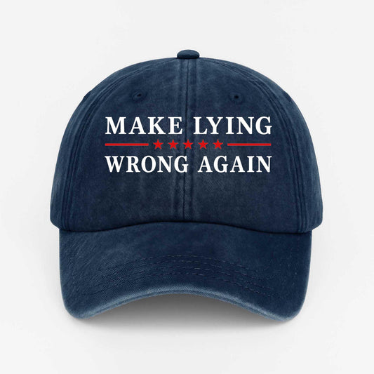 Make Lying Wrong Again America Cap -Moonbestprint