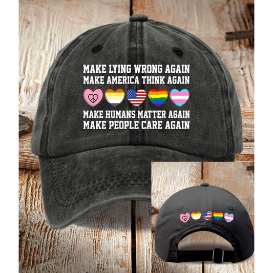 Make Lying Wrong Again America Hat -Moonbestprint