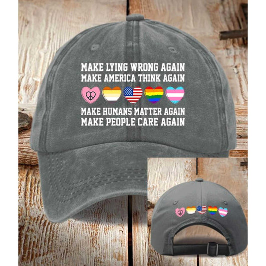 Make Lying Wrong Again America Hat -Moonbestprint