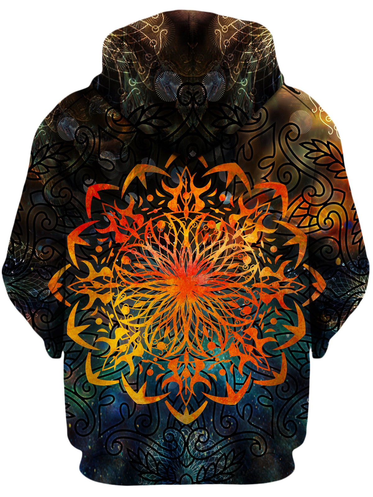 Fire Ornament Unisex Zip-Up Hoodie -Moonbestprint