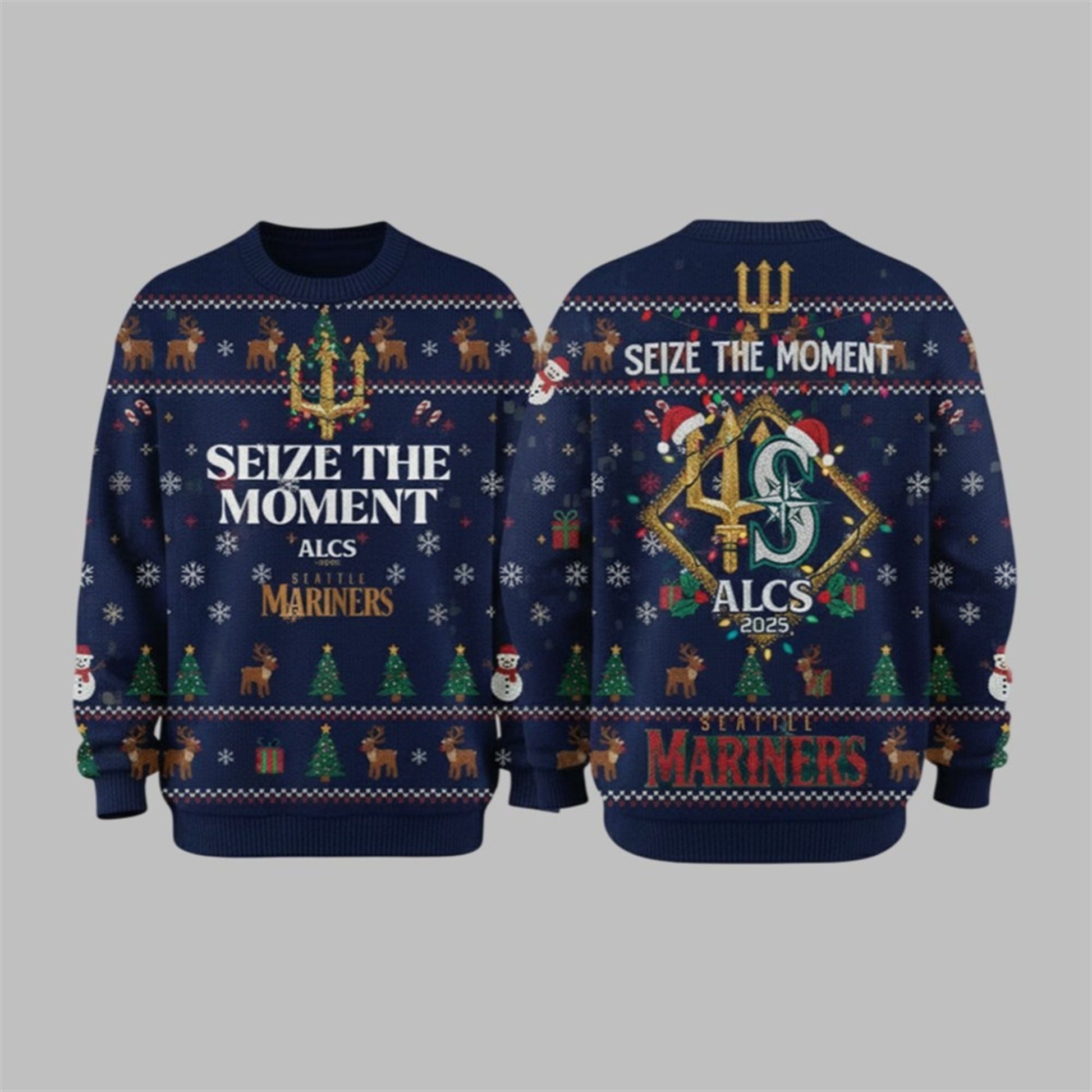 Mariners 2026 ALCS Champions Ugly Christmas Sweater - Moonbestprint