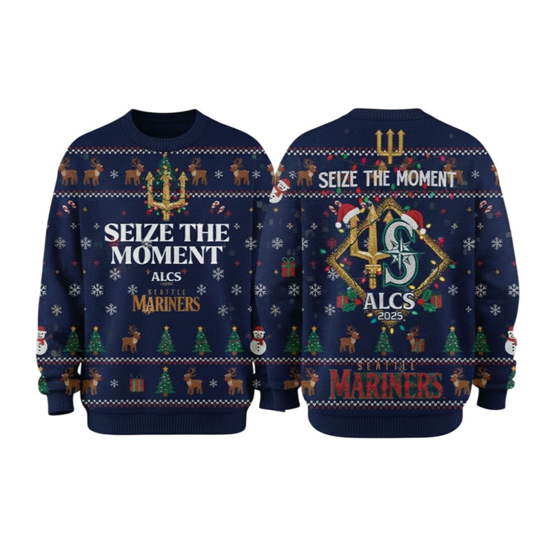 Mariners 2026 ALCS Champions Ugly Christmas Sweater - Moonbestprint