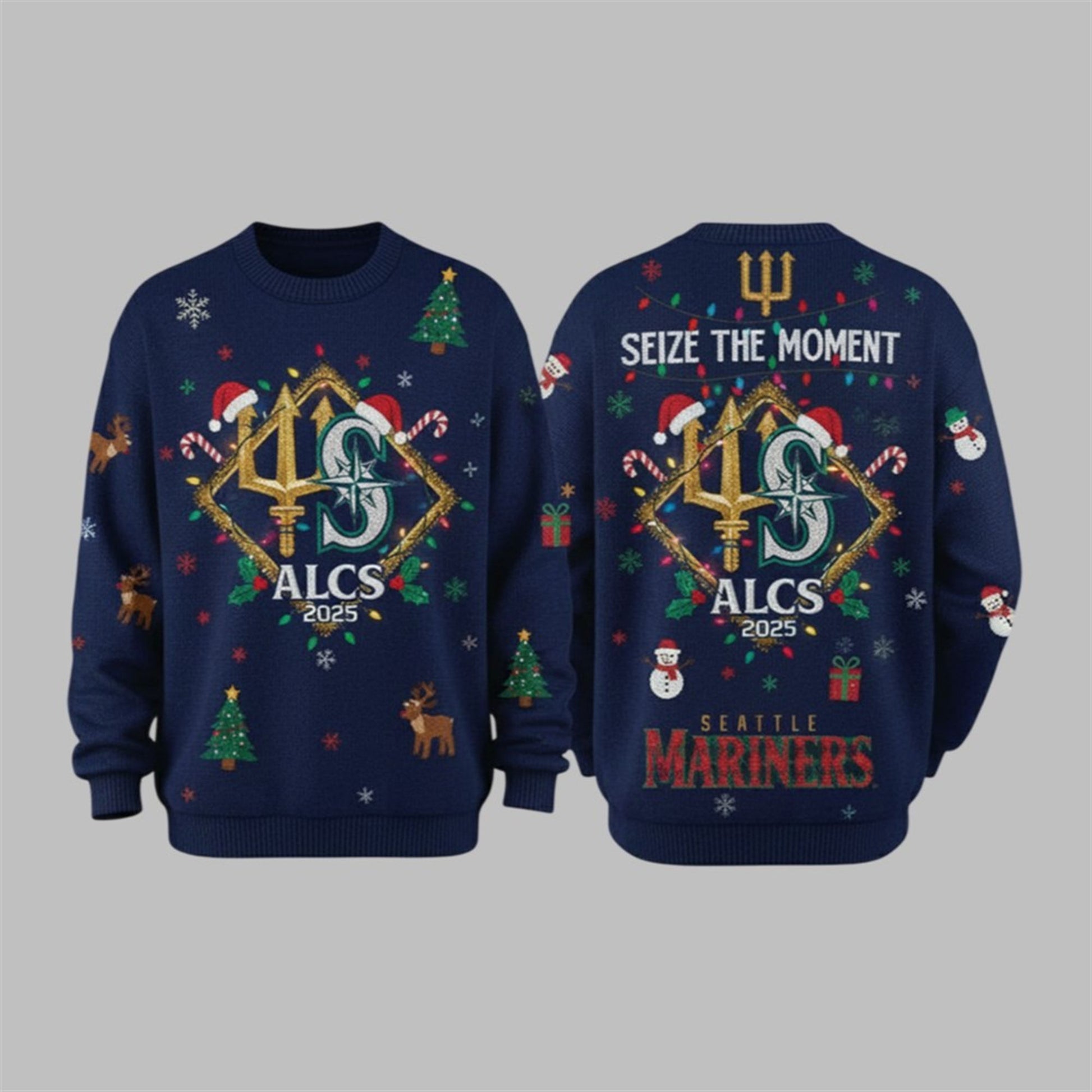Mariners ALCS 2026 Seize The Moment Ugly Christmas Sweater - Moonbestprint