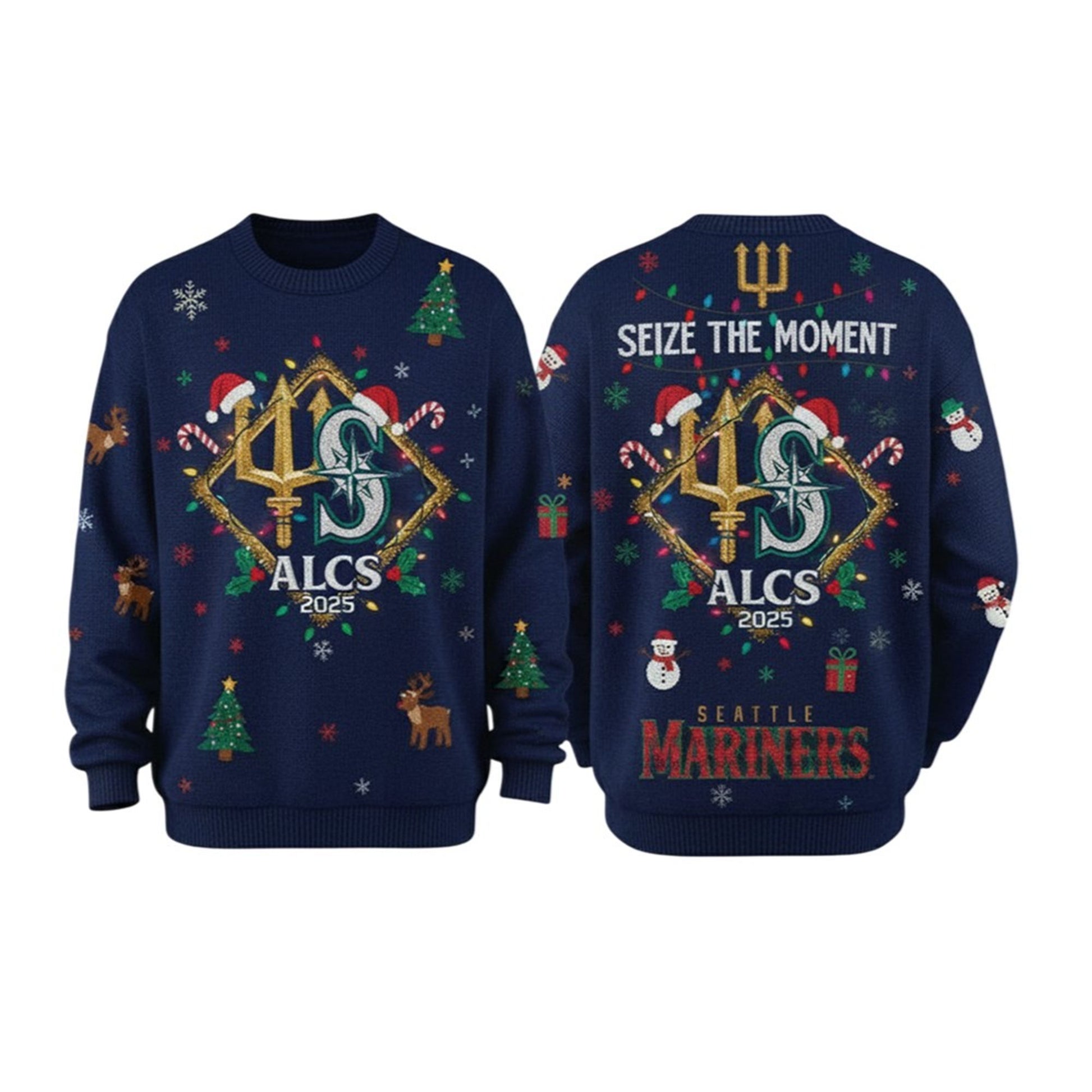 Mariners ALCS 2026 Seize The Moment Ugly Christmas Sweater - Moonbestprint