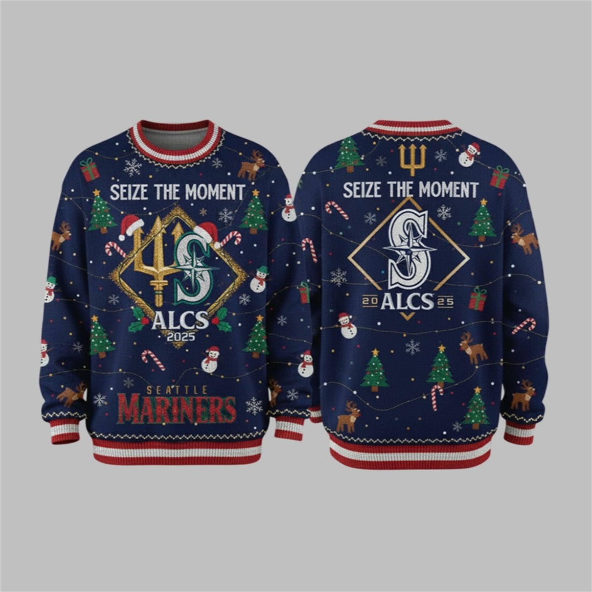 Mariners Seize The Moment ALCS 2026 Ugly Christmas Sweater - Moonbestprint