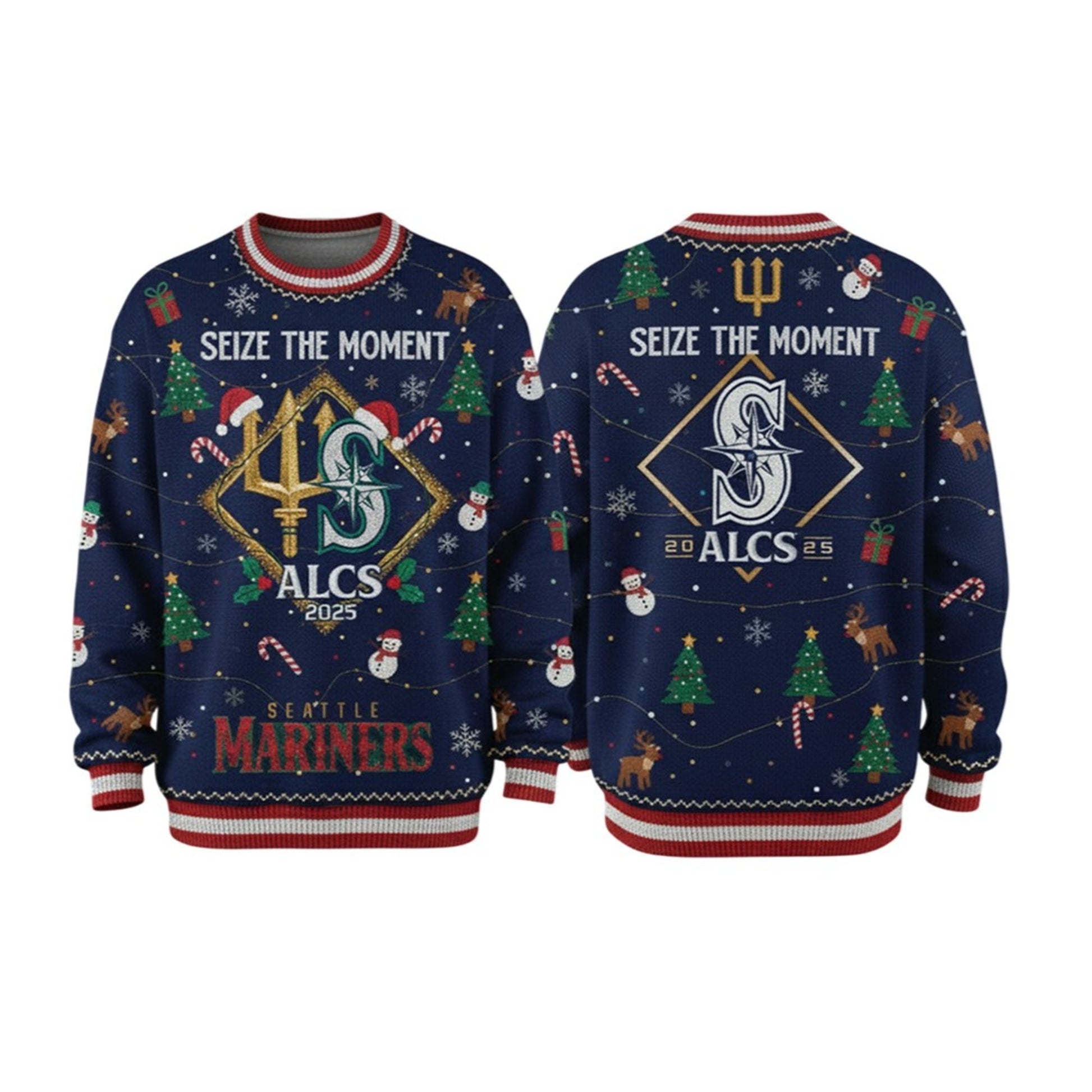 Mariners Seize The Moment ALCS 2026 Ugly Christmas Sweater - Moonbestprint