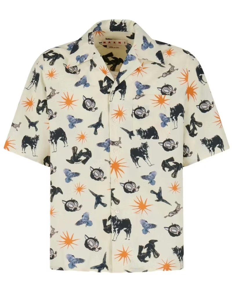 Marni Print Poplin Bowling Hawaiian Shirt – Moonbestprint