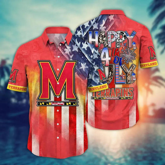 Maryland Terrapins NCAA Aloha Hawaiian Shirt, NCAA Hawaiian Shirt Moonbestprint