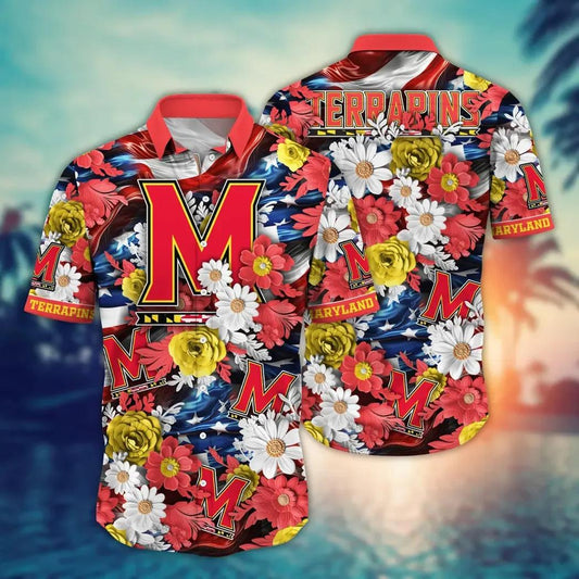 Maryland Terrapins NCAA Aloha Hawaiian Shirt 1, NCAA Hawaiian Shirt Moonbestprint