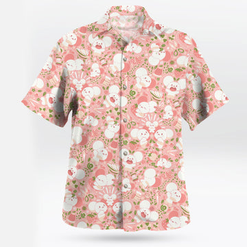 Maushold Smogon Hawaiian Shirt Cute Pink Pattern for Pokemon Fans – Moonbestprint