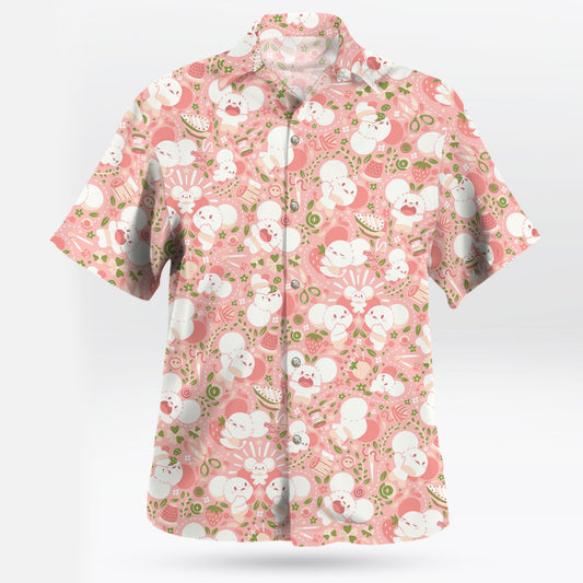 Maushold Smogon Hawaiian Shirt Cute Pink Pattern for Pokemon Fans – Moonbestprint