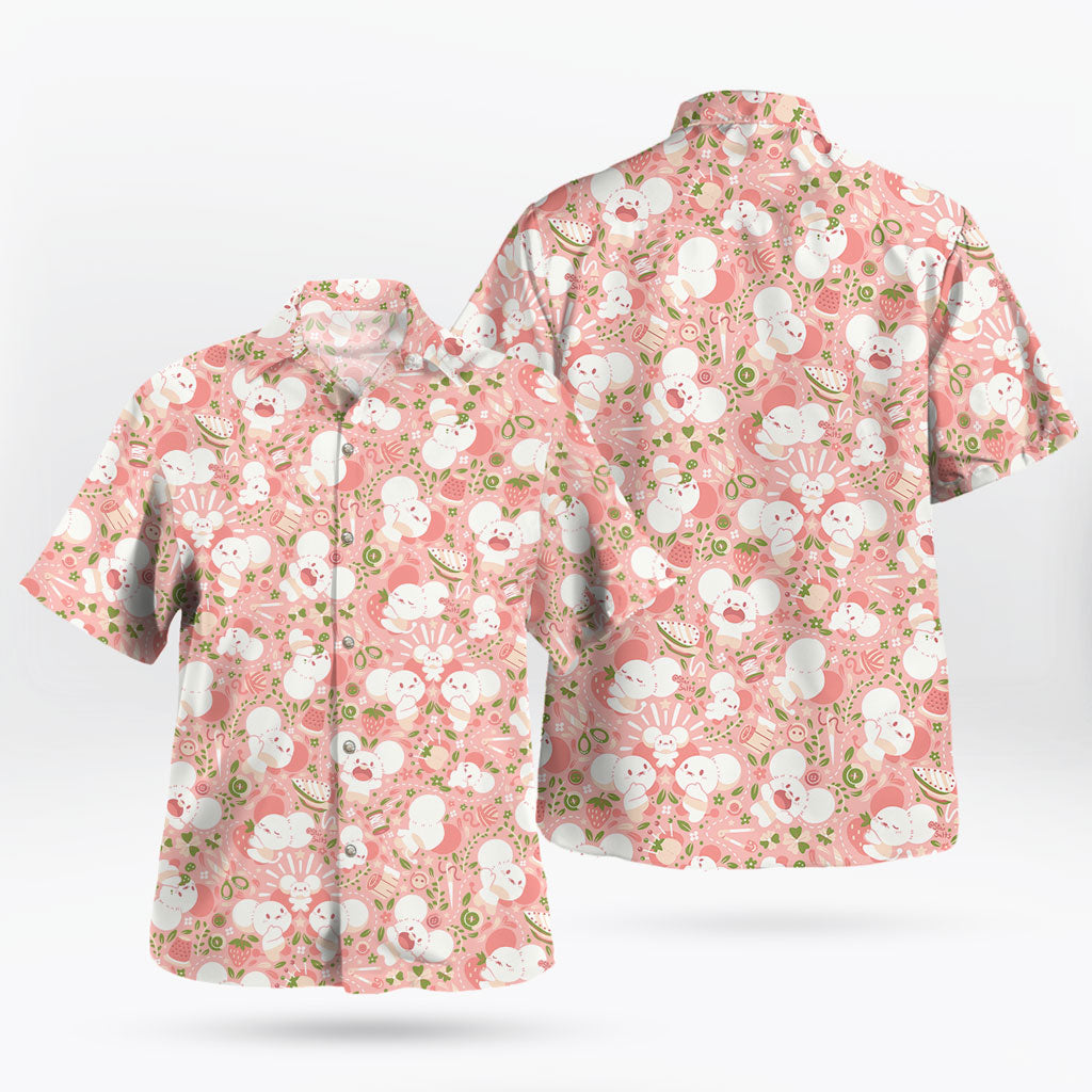 Maushold Smogon Hawaiian Shirt Cute Pink Pattern for Pokemon Fans – Moonbestprint