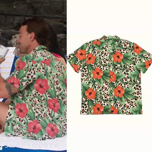 Max Collier Temptation Island Floral Hibiscus Shirt Moonbestprint