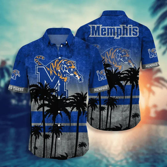 Memphis Tigers Aloha Hawaiian Shirt, NCAA Hawaiian Shirt Moonbestprint