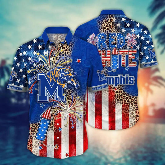 Memphis Tigers NCAA Aloha Hawaiian Shirt 1, NCAA Hawaiian Shirt Moonbestprint